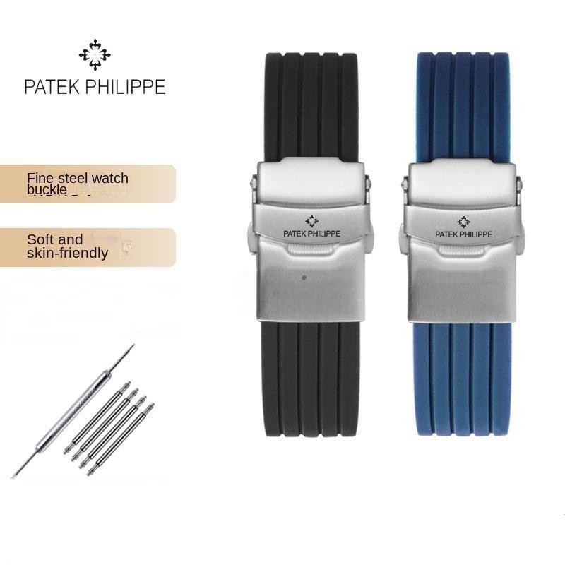 7/24 ✈ In stockนาฬิกายางซิลิโคนสําหรับ Patek Philippe สําหรับ Aquanaut 5167R 5164 สร้อยข้อมือกันน้ํา