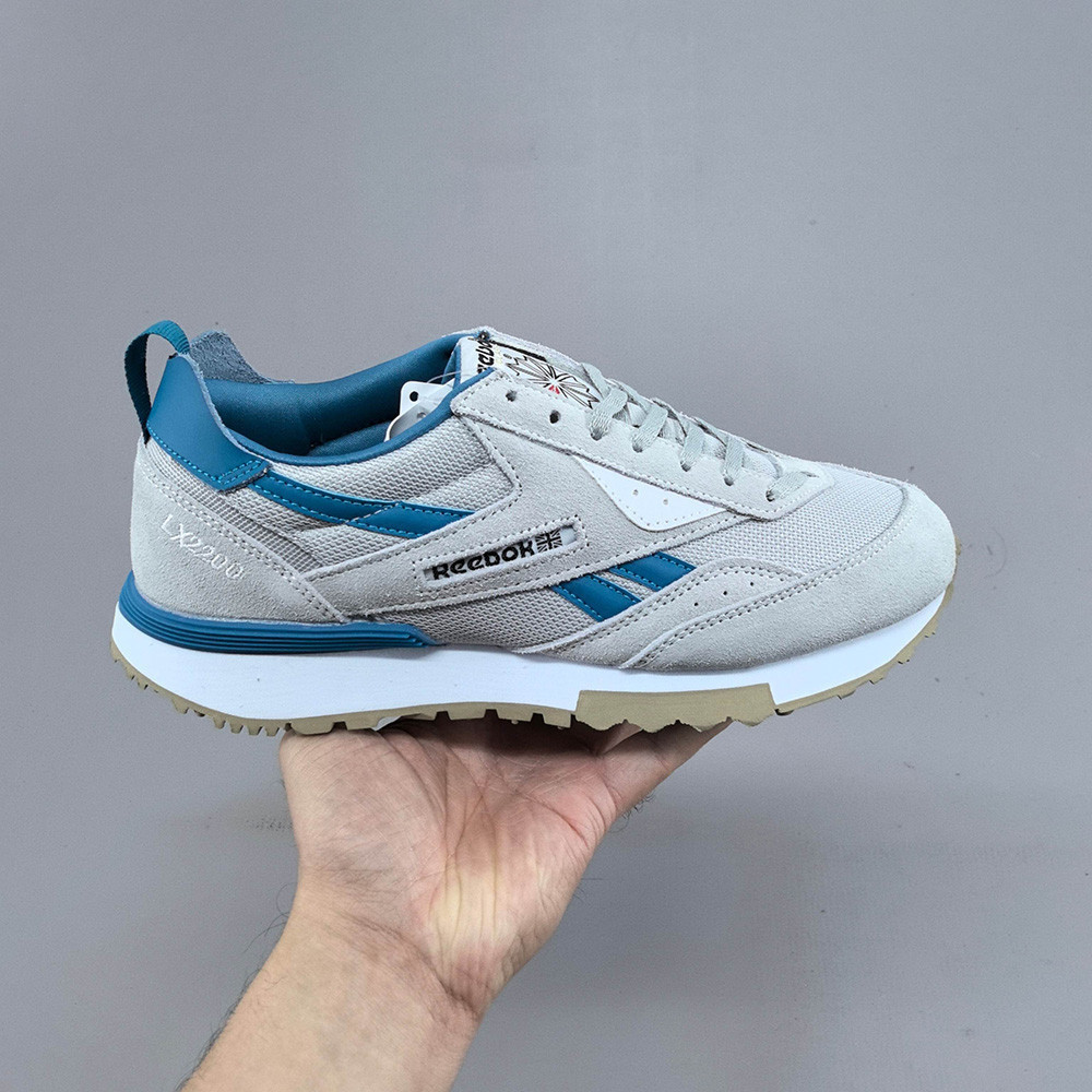 {พร้อมกล่อง} REEBOK LX 2200 รองเท้าวิ่งย้อนยุค Unisex สําหรับผู้ชายผู้หญิงคู่รองเท้าผ้าใบลําลองสีดํา