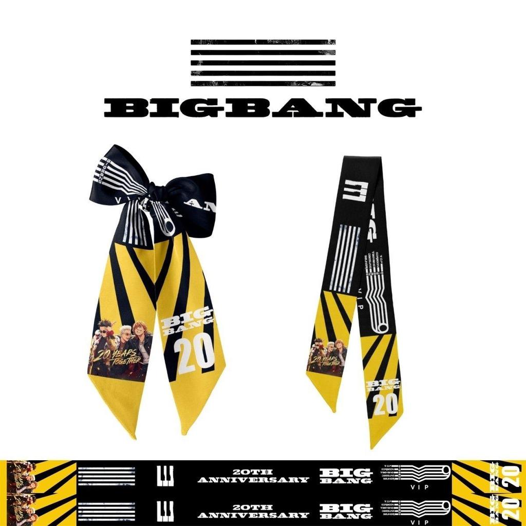 สินค้าคอนเสิร์ตของ BIGBANG แท้: ผ้าพันคอ, สายรัดกระเป๋า, ยางรัดผม, ผ้าพันคอคล้องคอ, สายรัดข้อมือ, ริบบิ้น