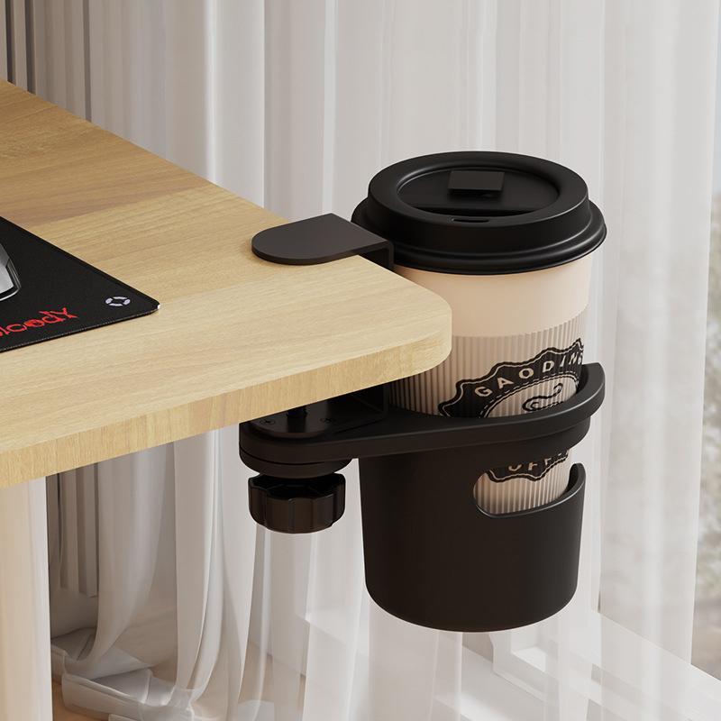 Newsmallbrains โต๊ะที่วางแก้ว CLAMP ปรับ Anti-Sill ถ้วยกาแฟ 360 องศาหมุนขอบโต๊ะ CLAMP ที่วางแก้ว Ant
