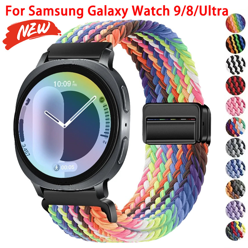 สายรัดแม่เหล็กสําหรับ Samsung Galaxy Watch 9/8 40 มม.44 มม./8 สร้อยข้อมือถักคลาสสิกสําหรับ Galaxy Watch Ultra 2/Ultra 2025 band