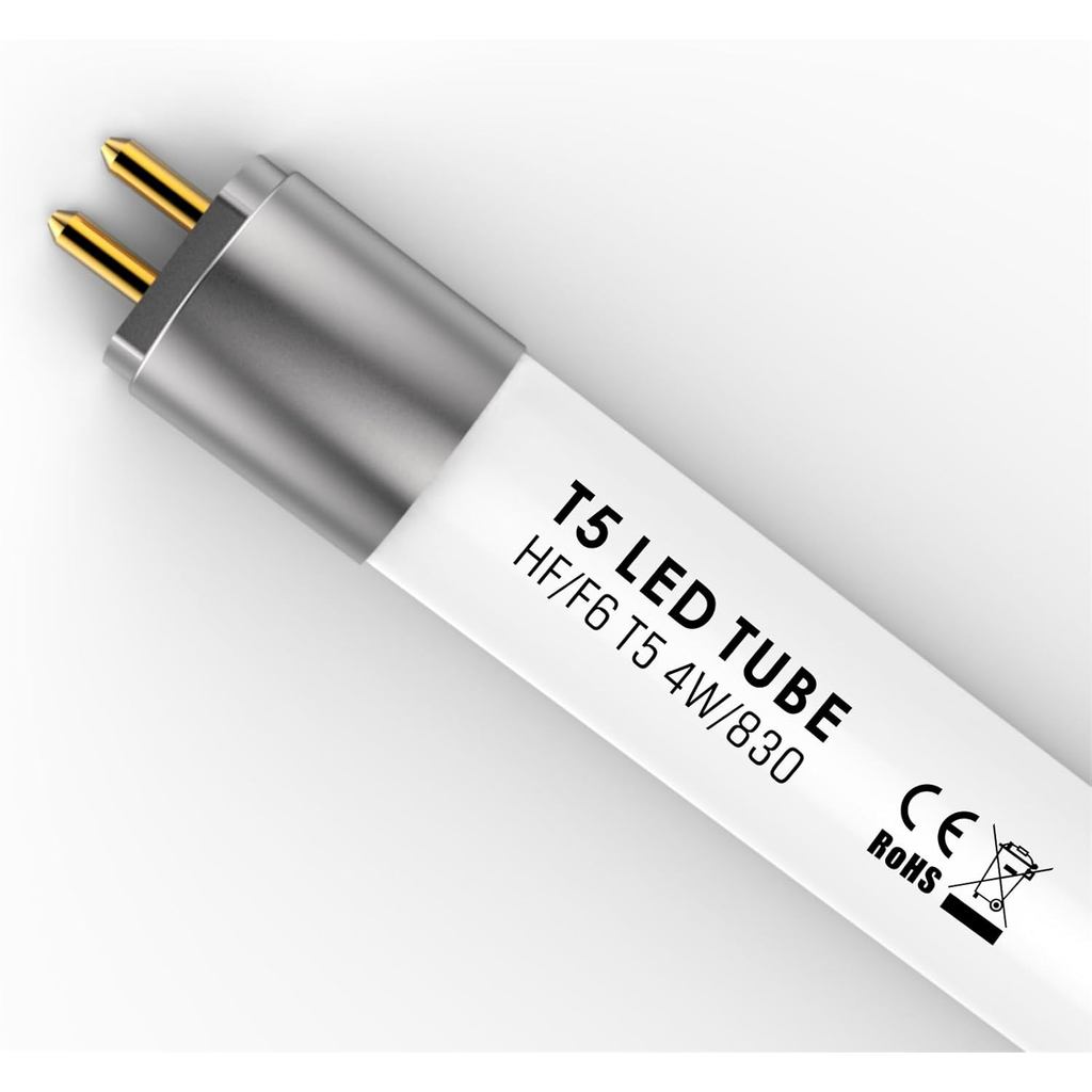 IHYCTV F6T5WW LED T5 หลอด 4W 9 นิ้ว Linear Fluorescent Bulb Replacement, 520 Lumen, 3000 Kelvin, War
