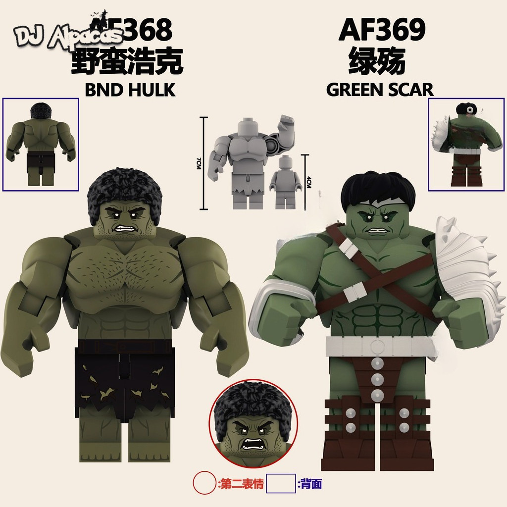 มินิตัวเลข Bnd Hulk สีเขียวรอยแผลเป็นของเล่นตุ๊กตาสะสม