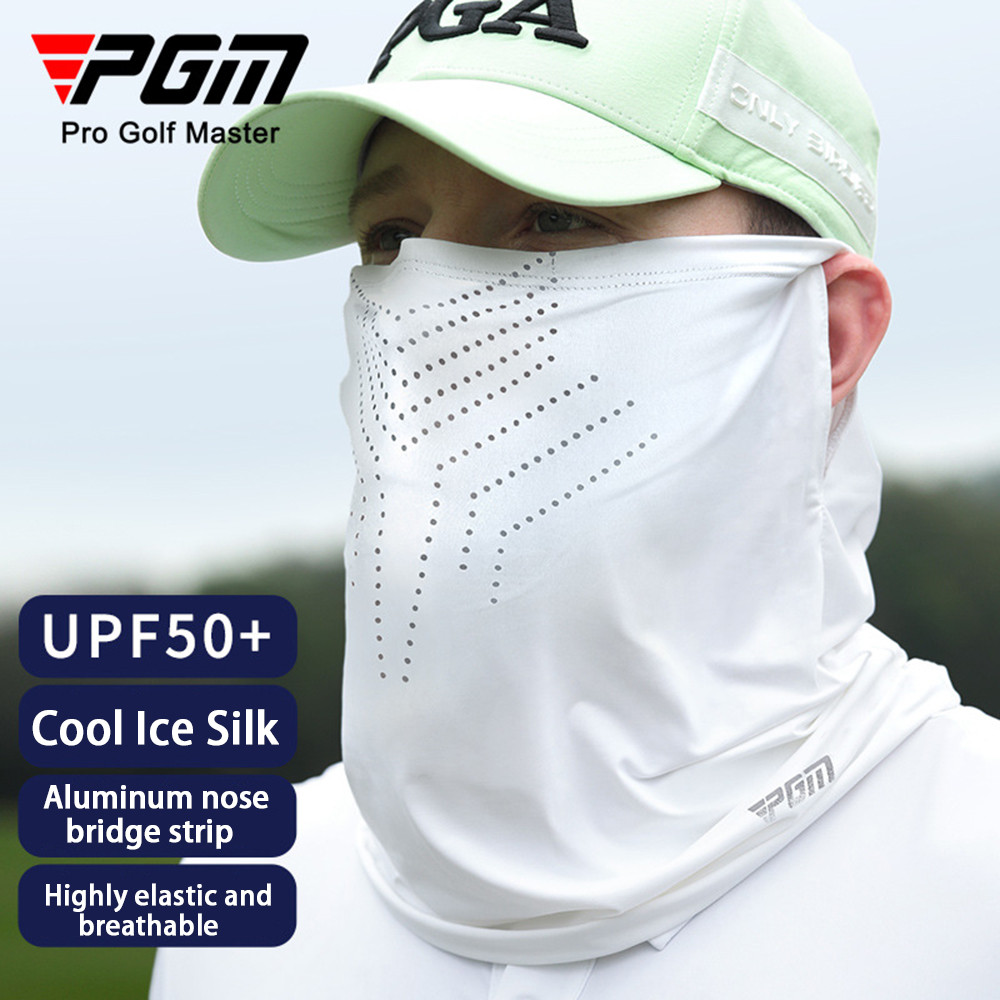 กิจกรรม PGM UV หน้ากากกอล์ฟผู้ชายคอสนับแข้งกอล์ฟผ้าไหมน้ําแข็งระบายอากาศ KOZ008