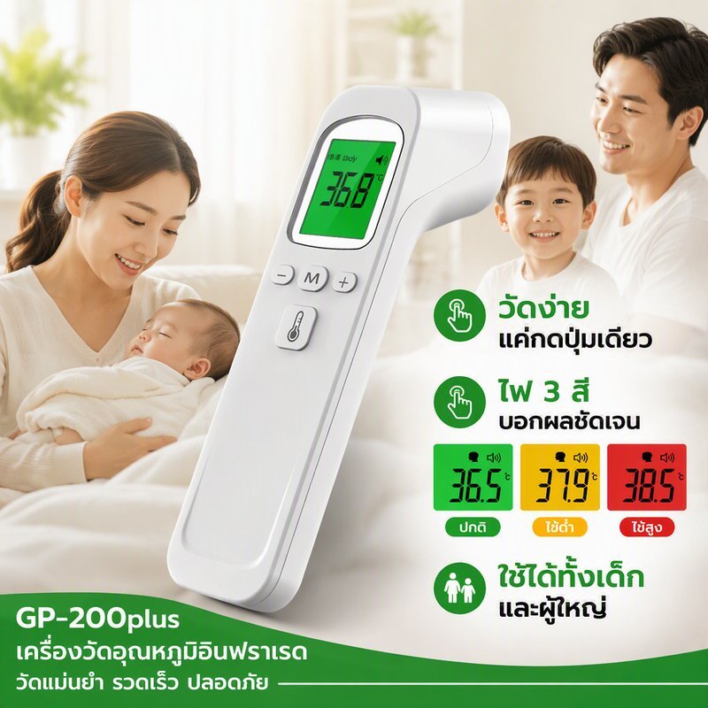 เครื่องวัดอุณหภูมิอินฟราเรดแบบไม่สัมผัสหน้าผากหูดิจิตอลอย่างรวดเร็วอ่านหน่วยความจําแบ็คไลท์ จอแอลซีดี ปิดอัตโนมัติ