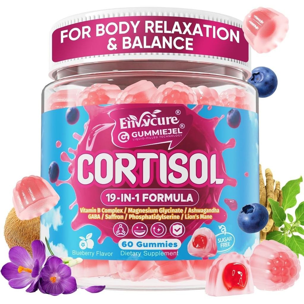 Cortisol สําหรับผู้หญิงและผู้ชาย 19IN1 Cortisol ลด wB s Magnesium Glycinate Ashwagandha Saffron Lion