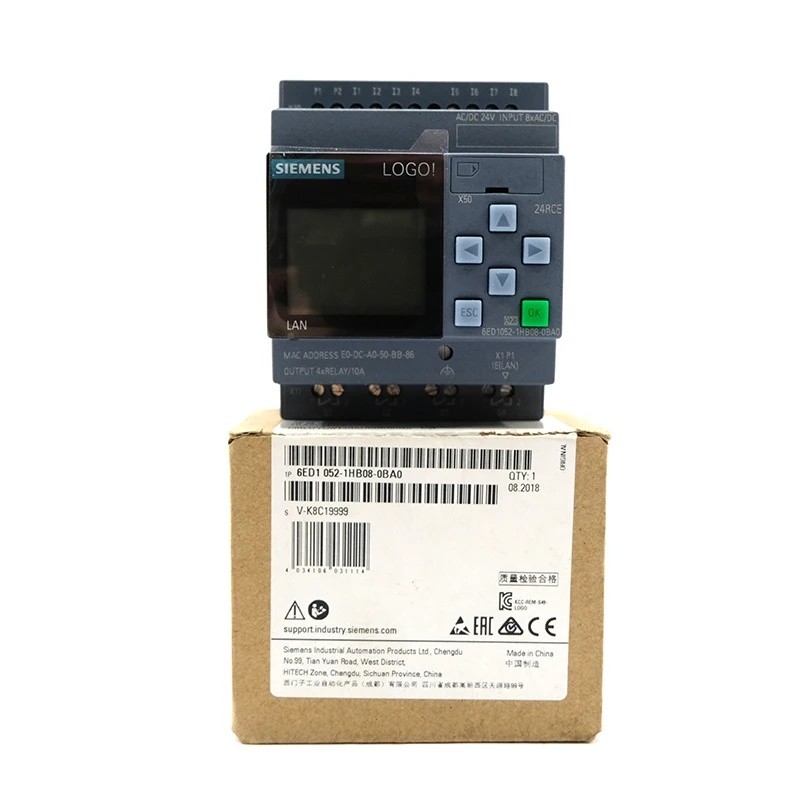 ของแท้ Original Siemens PLC LOGO 6ED1052-1HB08-0BA1 DI 8/DO 4 Logic Module LOGO! 24RCE Plc siemens P