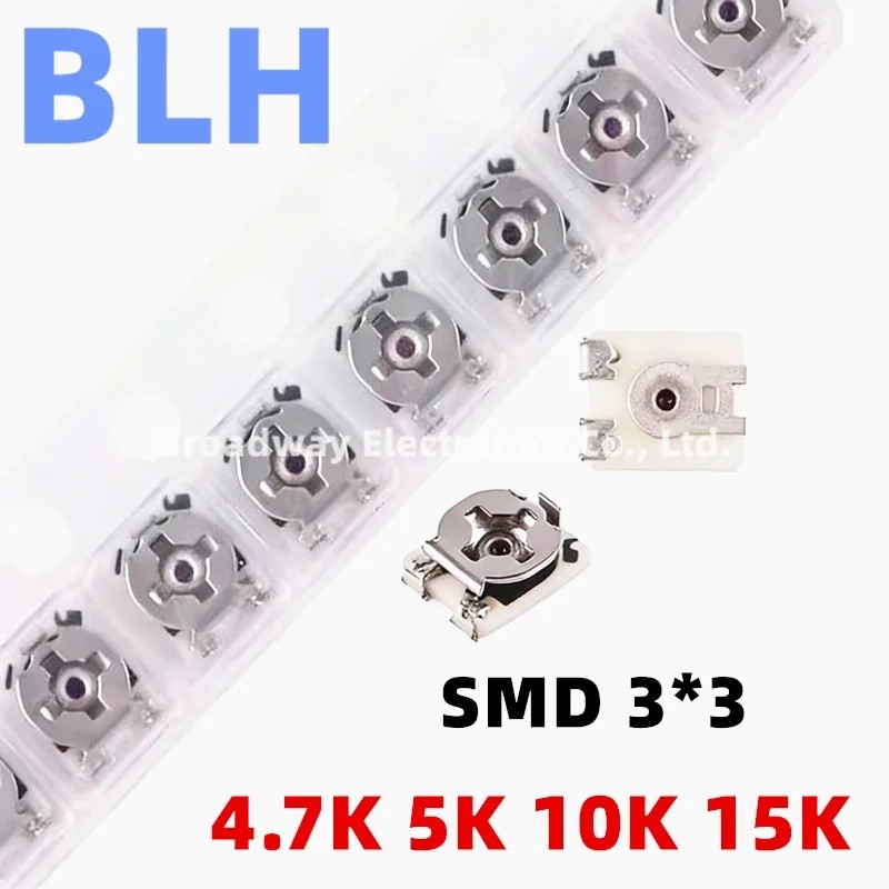 20PCS 3X3 Trimmer ความต้านทาน Potentiometer Trimpot SMD 3*3 ปรับตัวแปร Resistor 4.7K 472 5K 502 10K 