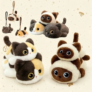 COD ตุ๊กตานุ่มฟูรูปแมว ของแขวน ตุ๊กตา พวงกุญแจ ฮีลใจ มีหลายขนาดให้เลือก 17/30/40cm ไส้ PP วันเกิดของขวัญวัน
