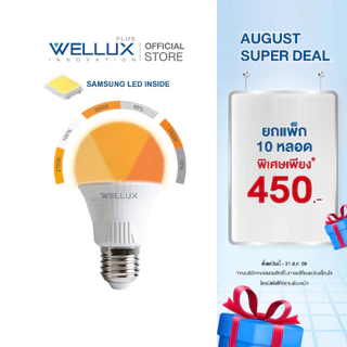 [Clearance]WELLUX หลอดไฟนวัตกรรมสำหรับการพักผ่อน ชิปซัมซุง 9W แสงวอร์ม LED Bulb iDream ขั้วE27