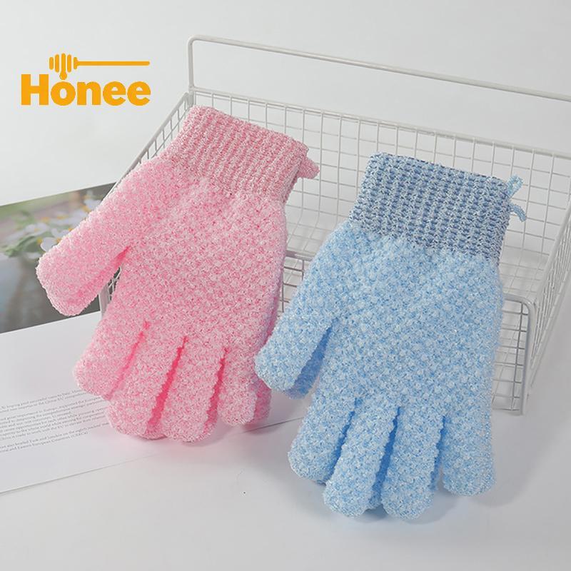 [Honee] 1PCS Bath For Peeling Exfoliating Gloves Mitt Shower Scrub Gloves นวดสําหรับ Body Scrub Sponge Wash Skin Moisturizing SPA Nice