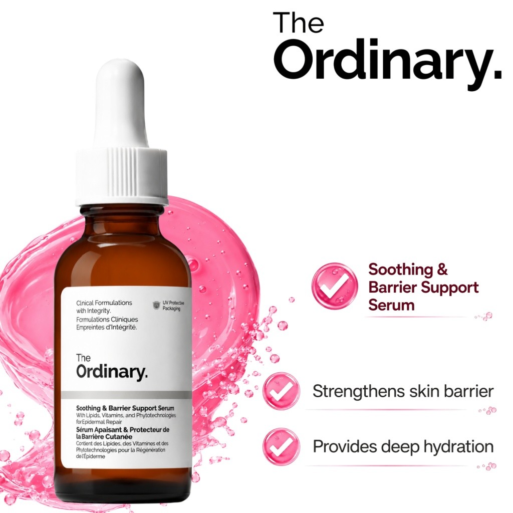 The Ordinary Soothing & Barrier Support Serum 30ml เซรั่มกู้ผิวบอบบาง ฟื้นเกราะป้องกันผิว ลดการระคายเคืองและรอยแดง