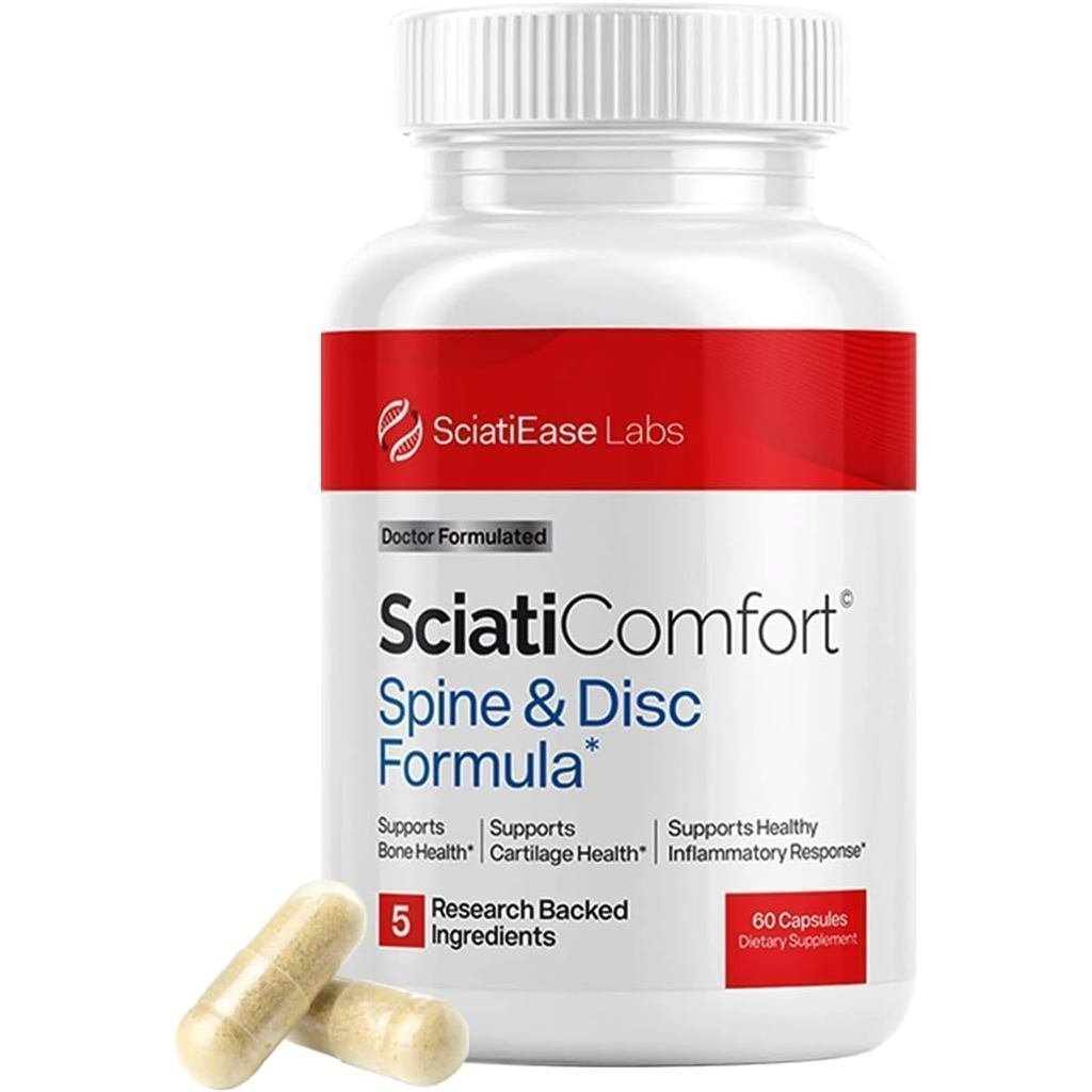 SciatiEase SciatiComfort Spine and Disc Support อาหารเสริมสุขภาพประสาทไซอาติก - VIT D3 K2, Aquamin, 