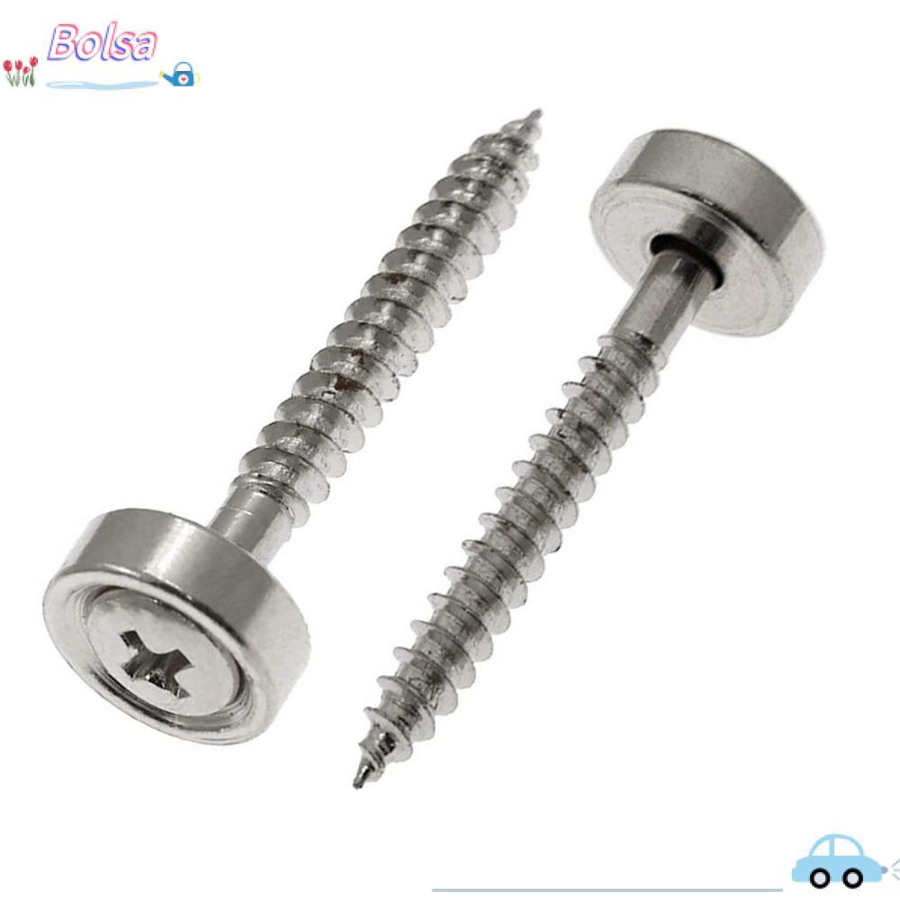 BOLSA 4PCS กีตาร์คอ Joint Bushings, Silver โลหะกีตาร์คอสกรู, Professional คอ Joint Ferrules สลักเกลี