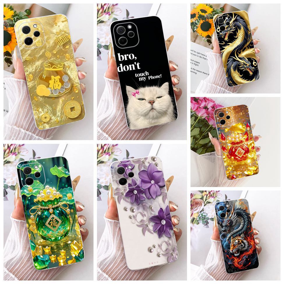 Clear สําหรับ Huawei NovaY61 EVE-LX9 EVE-LX9N EVE-LX3 สําหรับ Huawei Nova Y61 กรณีความงามน่ารักการ์ต