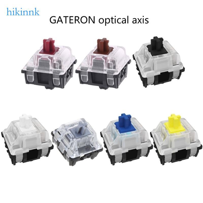 HIKI Mechanical Keyboard Optical Switch สําหรับ GK61 SK61 สีขาวสีดําสีแดงสีน้ําตาล