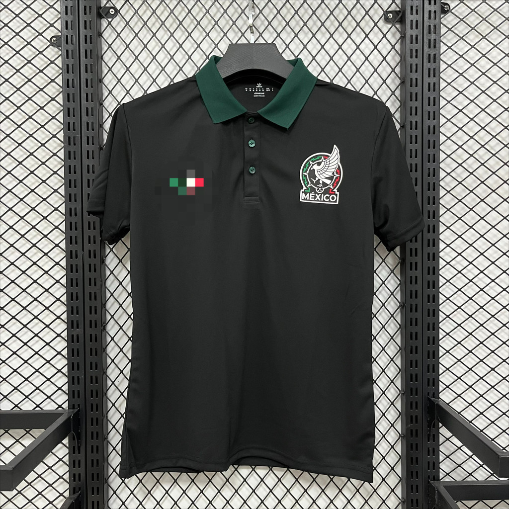 เสื้อยืดแขนสั้นสีดํา Mexican Polo Style Player Version 2627 Sizes S-3XL