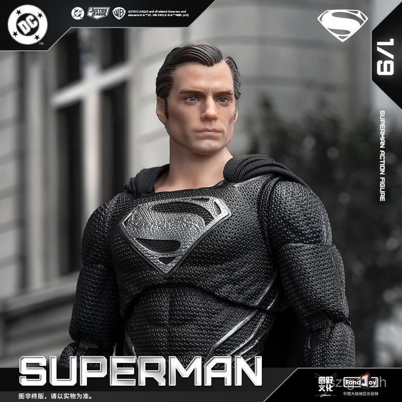 [เวอร์ชั่นใหม่ 2.0 Black Superman] FondJoy Fanle DC ตุ๊กตาตกแต่งรูปของเล่นสําหรับผู้ชาย