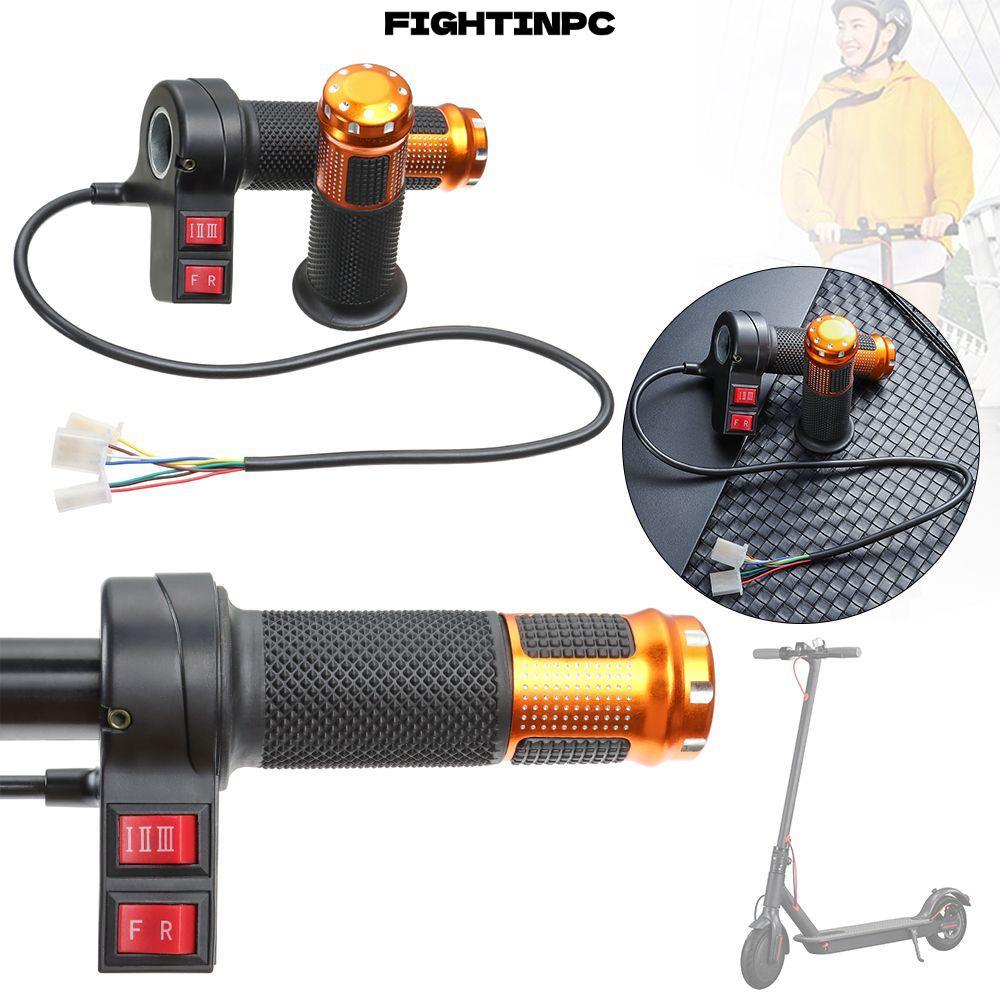 FIGHTINPC จักรยานไฟฟ้าคันเร่ง Grip สายทนทาน 24V/36V/48V/64V/72V/96V E-Bike คันเร่ง Grip