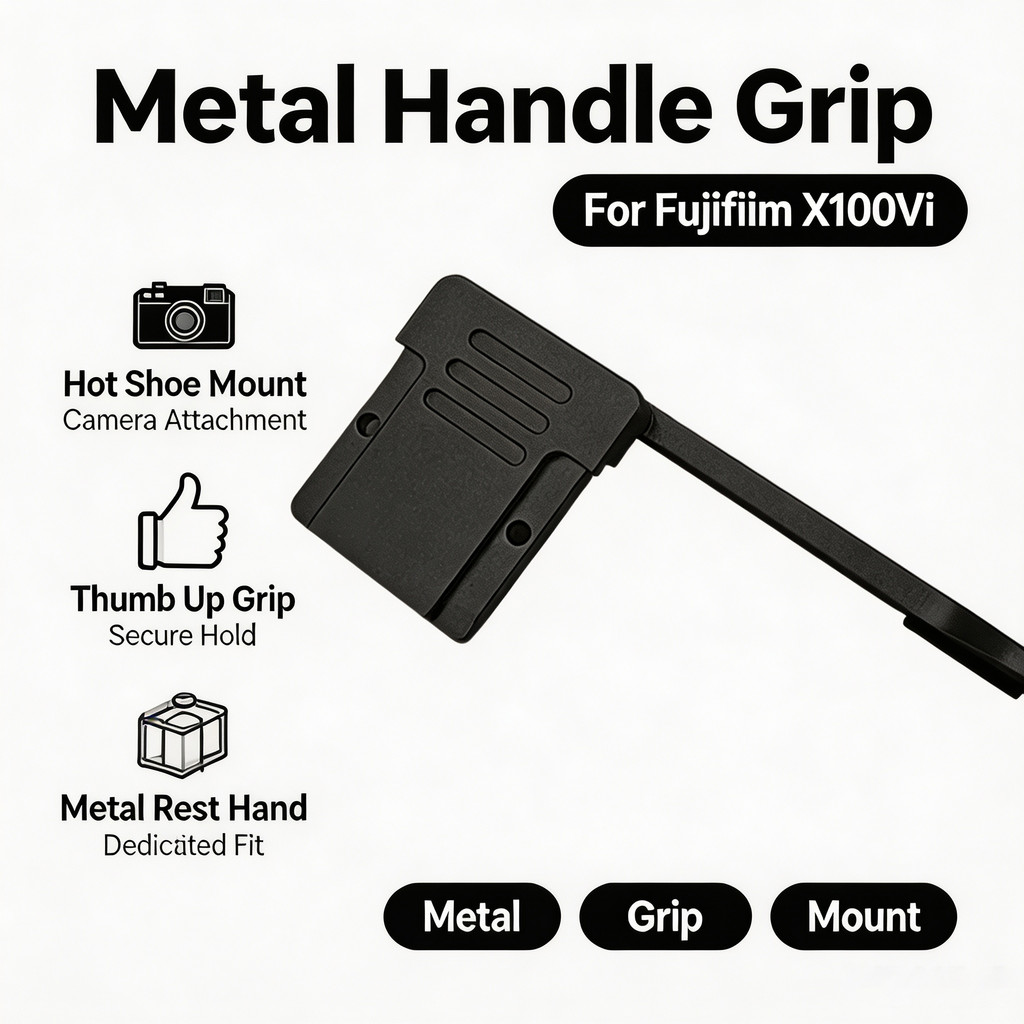 โลหะ Thumb Grip Hot Shoe Mount Ergonomic Extended Rest สําหรับ Fujifilm X100VI X100V อุปกรณ์เสริมสํา