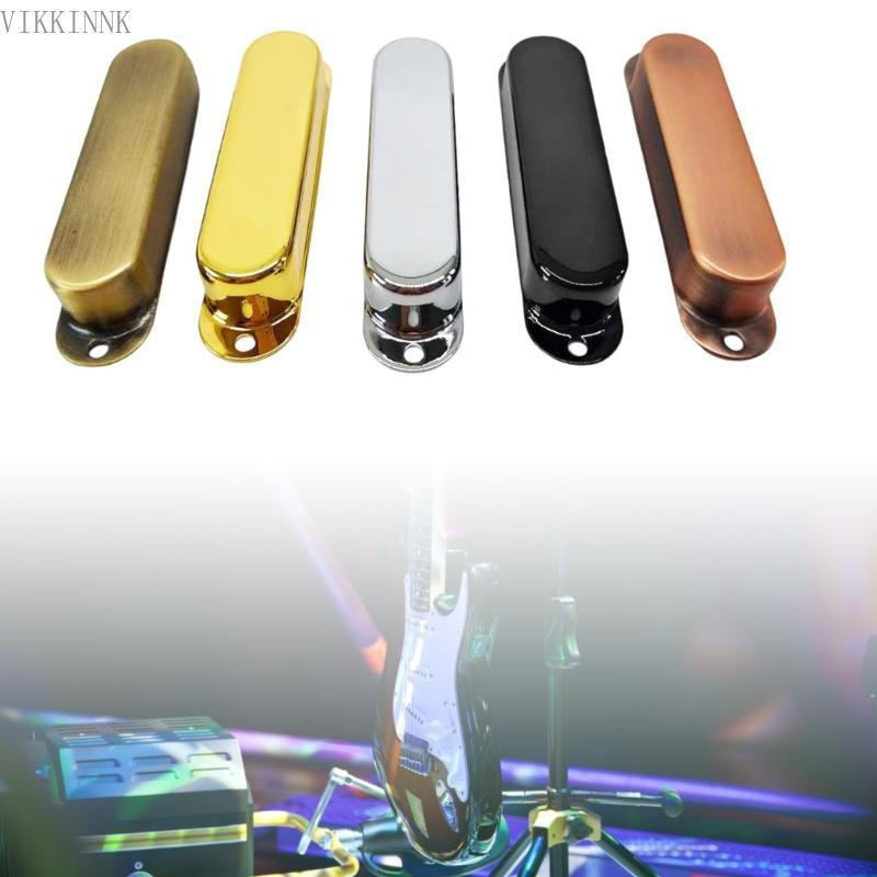 VIKK Single Coil กีตาร์ไฟฟ้า Pickup Metal Housing Neck Pickup Cover Guitar Pickup Shell Metal Textur