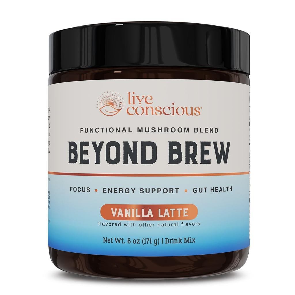 BeyondBrew Vanilla Latte Coffee Alternative - Mushroom Complex with Mane, Reishi, Cordyceps & Chaga 