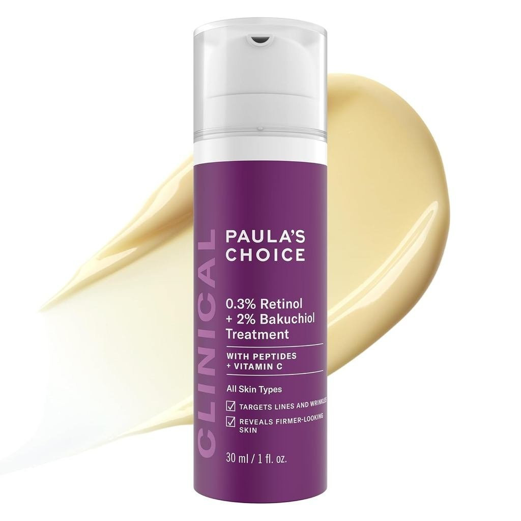 PaulasChoiceCLINICAL0.3%Retinol+2%BakuchiolFaceSerumTreatment, Anti-AgingSerumforFacewithCeramid,Hyl