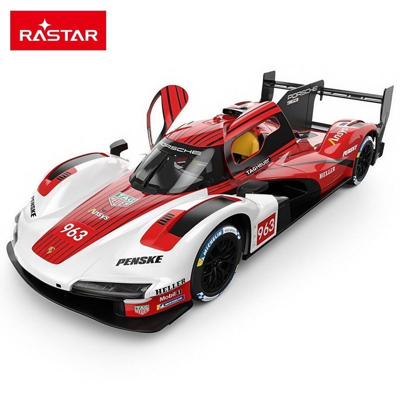 R RASTAR Starlight รีโมทคอนโทรลรถรุ่น Porsche 963LMDH รถแข่งชาร์จ USB ของเล่นของขวัญ 1: 14