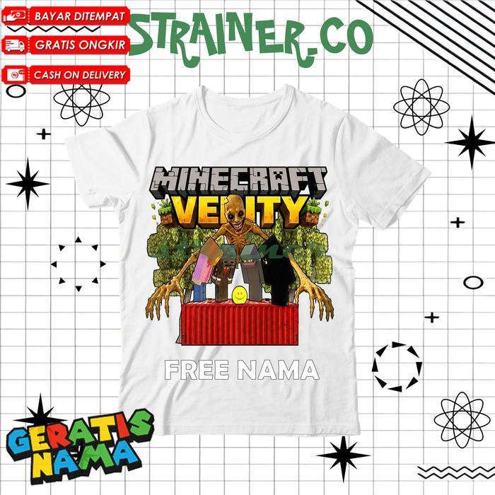 Baju Anak Game Minecraft Steve Mod Verity Lucu KEREN Fashion  - 100-150cm