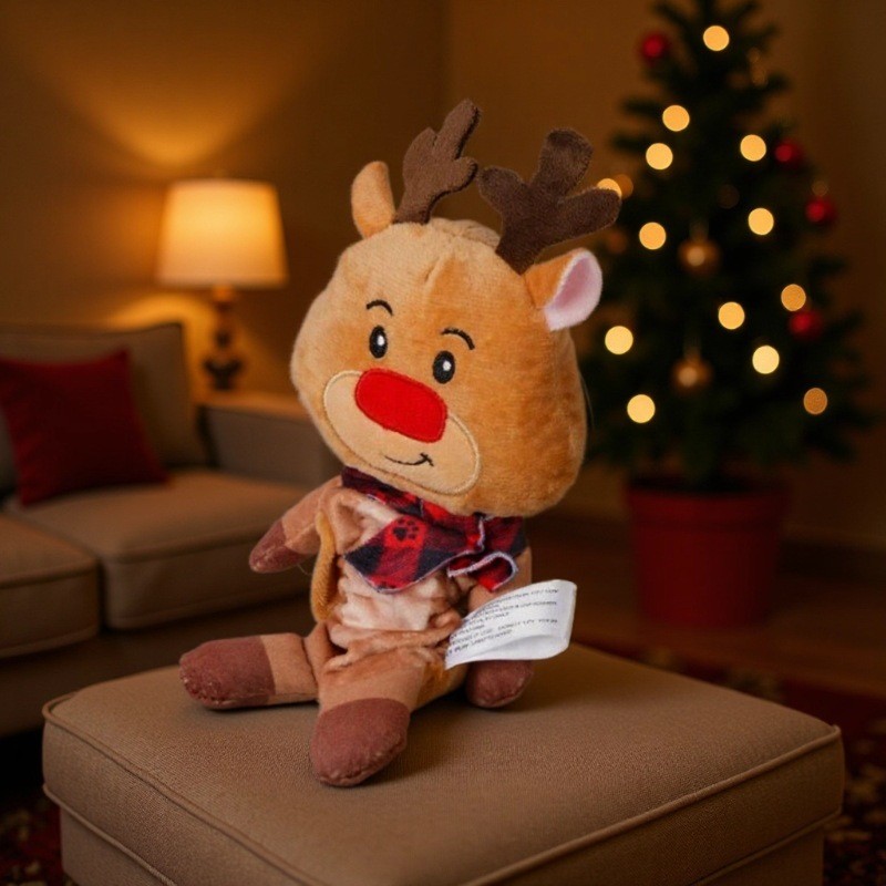 ของเล่นคริสต์มาส Chew Voice Christmas Elk Penguin Dog Toys Accompany Puppy Plush Pet Toys