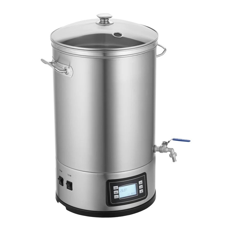 AHNO Succuy ระบบการต้มเบียร์ไฟฟ้า 8 GALLON Brewing สต็อกหม้อ All-in-One บ้านเบียร์ Brewer 304 สแตนเล