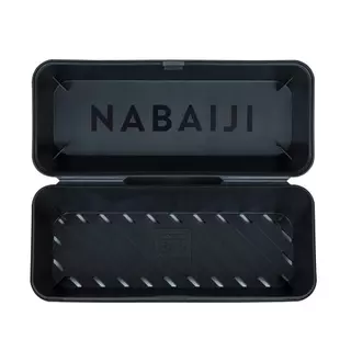 Decathlon Grooved Goggle Box กล่องแบบมีร่องสำหรับใส่แว่นตาว่ายน้ำ - Black