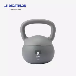 Decathlon Home Kettlebell 8 Kg ตุ้มน้ำหนักสำหรับออกกำลังกายในบ้านขนาด 8 กิโลกรัม - Grey