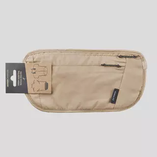 Decathlon Discreet Travel Trekking Bum Bag Travel Rfid กระเป๋าคาดเอวนิรภัยสำหรับเดินทางเทรคกิ้งรุ่น Travel Rfid - Beige