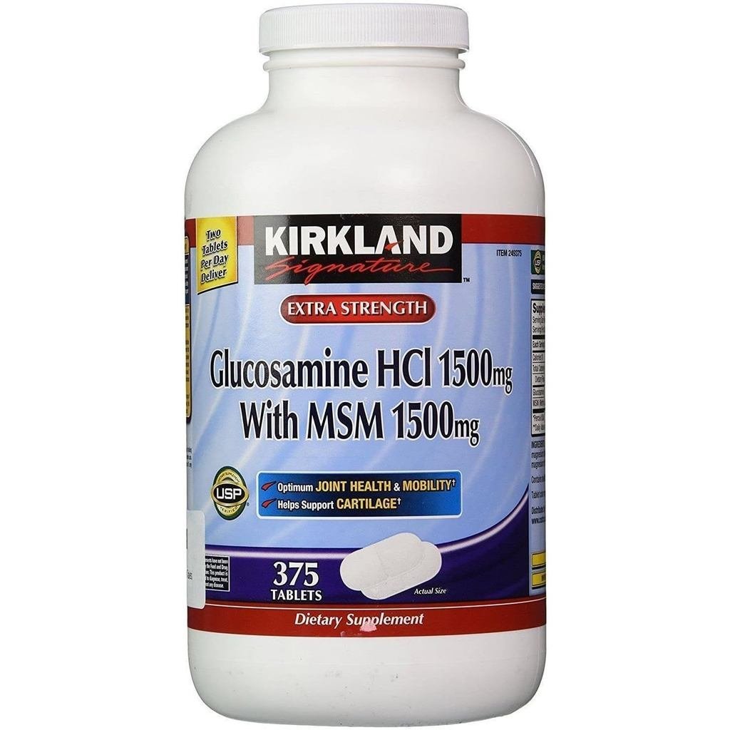 Kirkland Signature Glucosamine พร้อม MSM 375 เม็ด