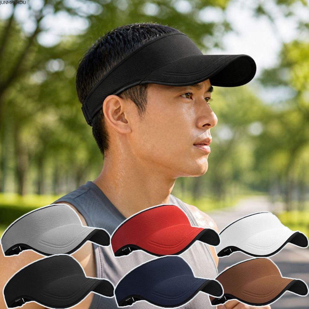JUNMPERRD Sports Sun Visor, Quick Drying Packable Open Top Visor, Polyester Seamless Light Running V