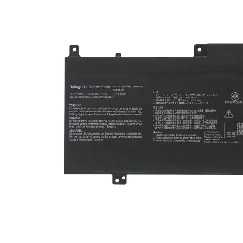 สําหรับ Asus S5507/ Q/ QA/ QAD ProArt PZ13 HT5306QA 11.207V 70WH C31N2310 แบตเตอรี่แล็ปท็อป