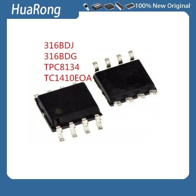 5 ชิ้น/แบทช์ 316BDJ 316BDG TPC8134 TC1410EOA TC1410E0A TC1410 TC1410E SOP8