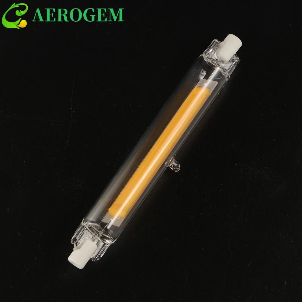 AEROGEM COB Tube Bulb, 110v/220v เปลี่ยนหลอดโคมไฟ R7S, แบบพกพาหรี่แสงได้ 360 Glow Bar