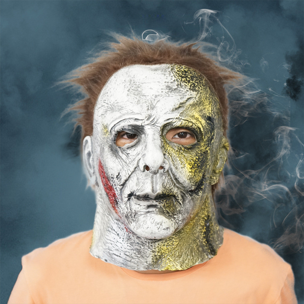 Hallooween Moonlight Panic Horror Headgear ฮาโลวีน Maggie Mask McMeel Latex Mask