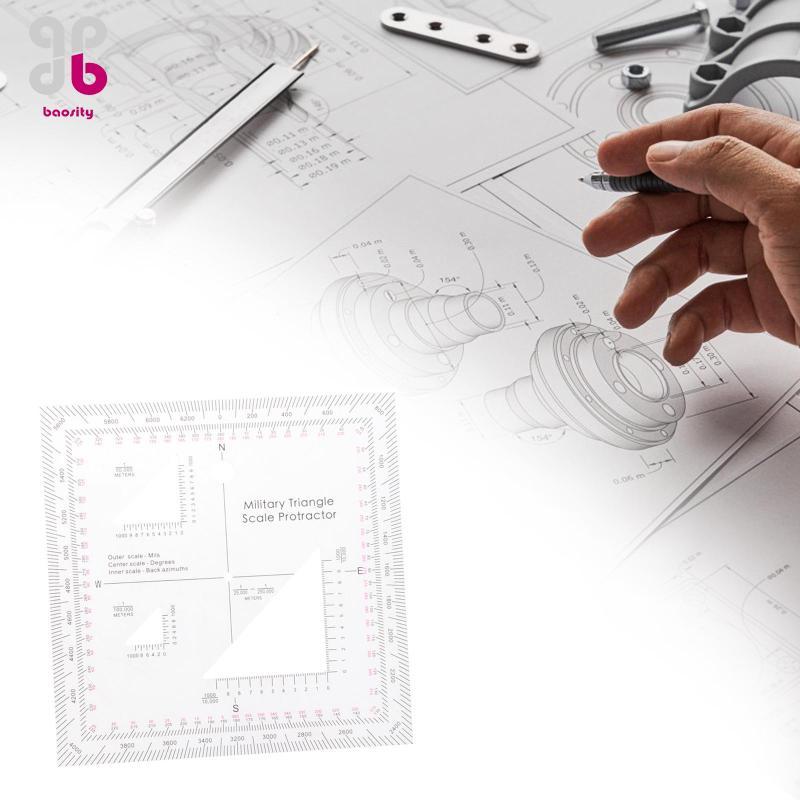 Baosity مسطرة خشبية للرسم الهندسي — صورة 3