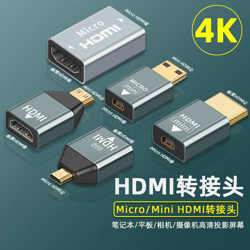 อะแดปเตอร์ Minihdmi เป็น hdmi ตัวแปลง Mini micro hdmi กล้องคอมพิวเตอร์เพื่อแสดงทีวี