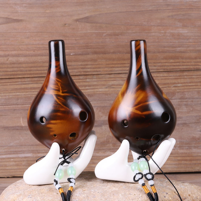 Ocarina 6 หลุม Alto C Key AC เซรามิคการผลิตเริ่มต้นโรงเรียนการสอน Six Hole Ocarina OMW5