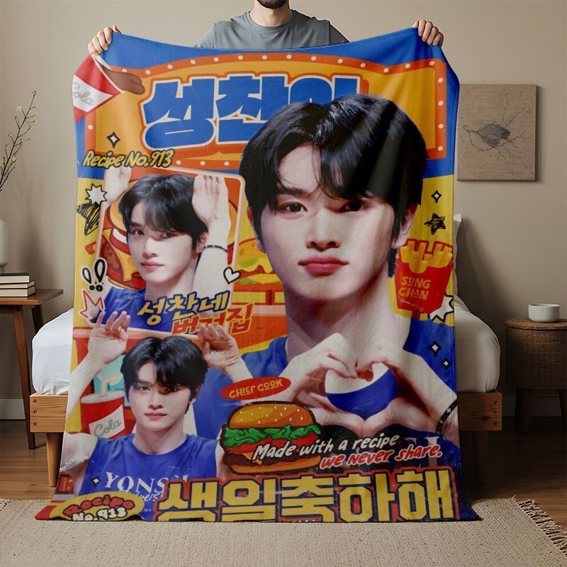 Riize Boys Group Park Wonbin Lee Chanrong ผ้าห่มบ้านห้องนอนผ้าห่มห้องเรียนนักเรียนหอพักปกขาผ้าห่ม 8.