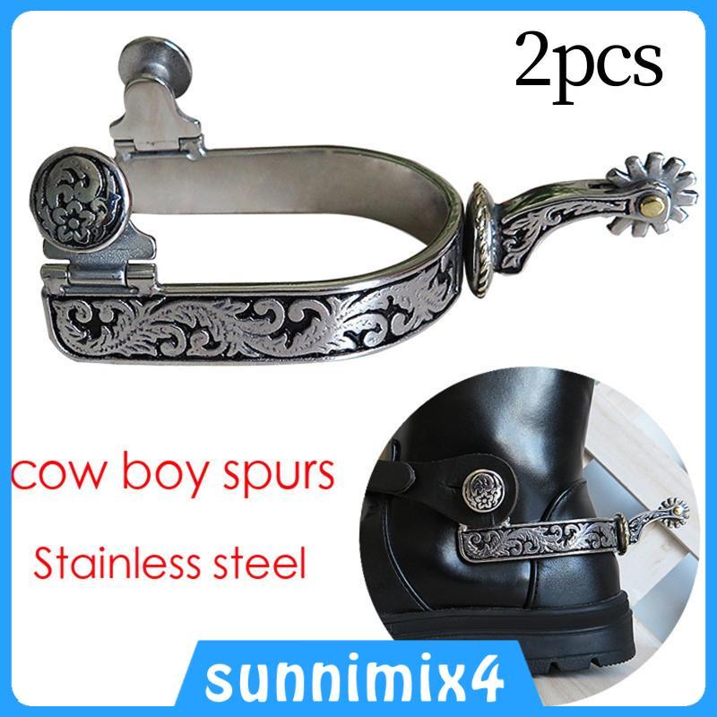 [H2Sports] 2x Horse Spurs Western Cowboy Spurs Boots Spurs Horse Riding สําหรับการแข่งขัน