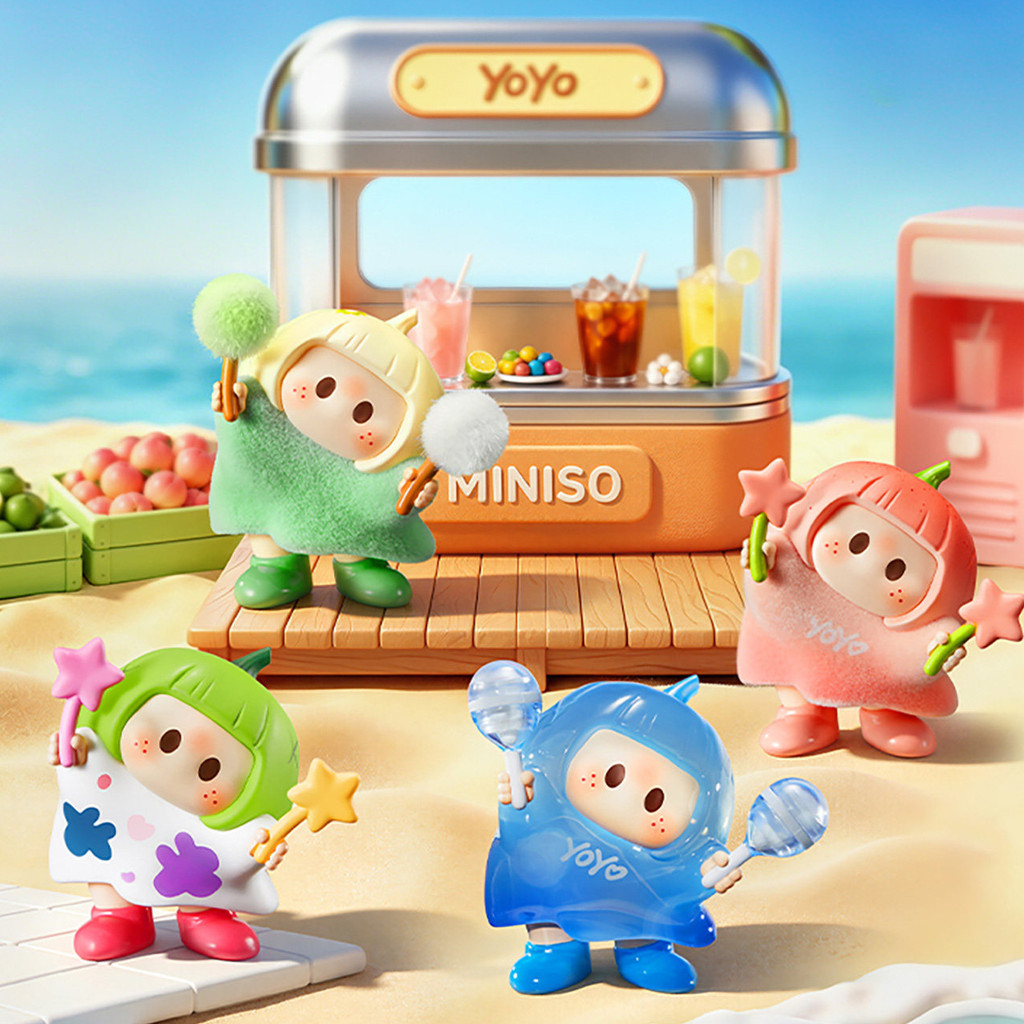 MINISO YOYO Tilted Head Series S2 กล่องตาบอด - น่ารัก 45° หุ่นจําลองท่าเอียงพร้อมการแสดงออกน่ารักเดส