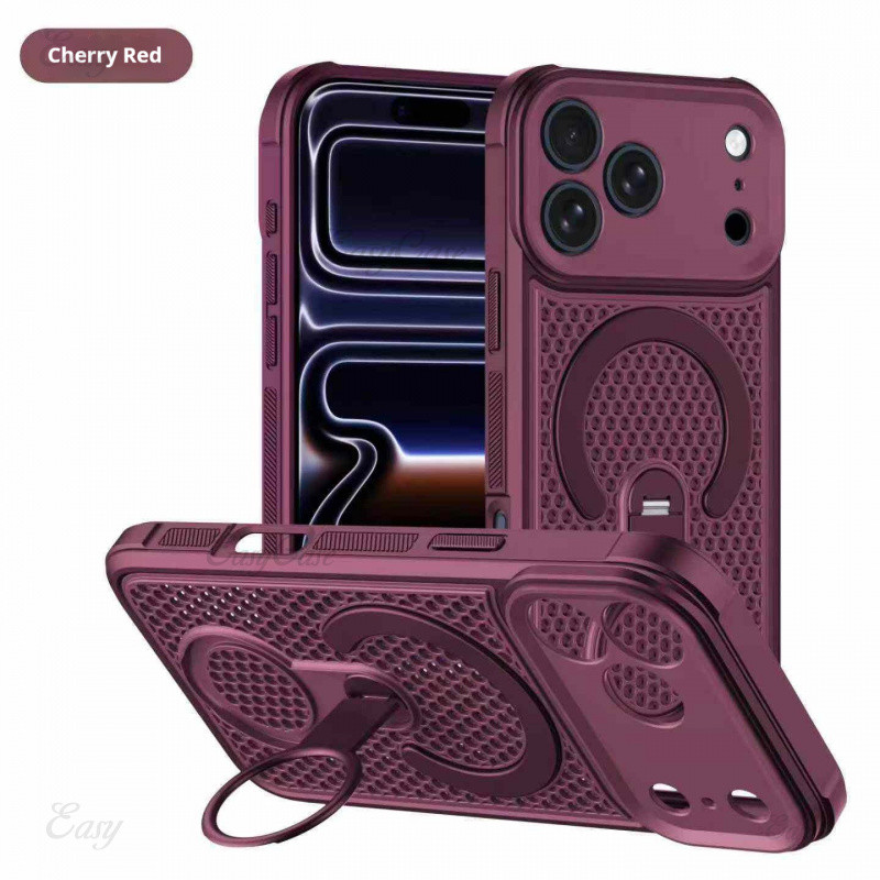 ตาข่ายขั้นสูงกระจายความร้อน360 ° เคสยึดแม่เหล็กสําหรับ ไอโฟน 18 17 16 15 14 13 12 โปรแม็กซ์ กันลื่นและป้องกันการตกกระแทกฝาหลัง