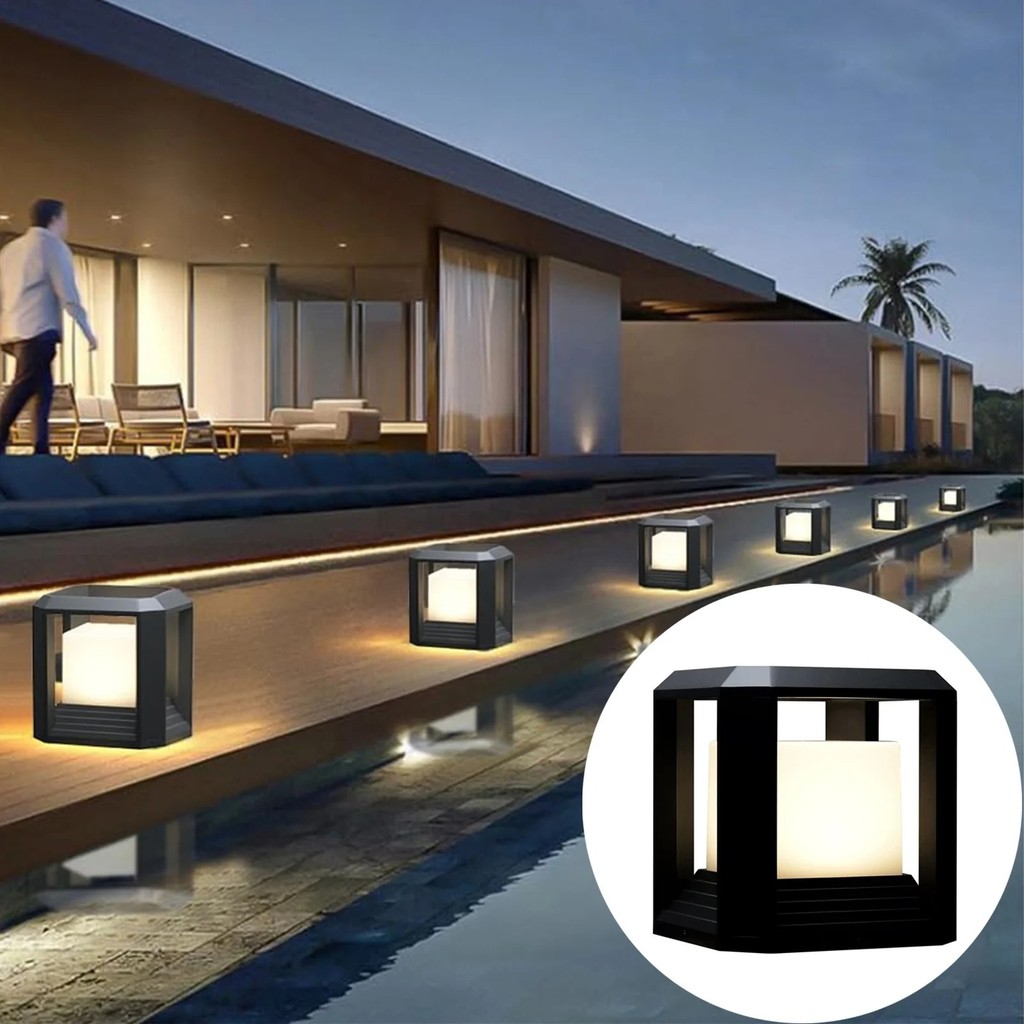 HX55 ยี่ห้อใหม่ 20W อลูมิเนียมพลังงานแสงอาทิตย์ Led เสา IP65 กันน้ํากลางแจ้งภูมิทัศน์คอลัมน์โคมไฟสํา