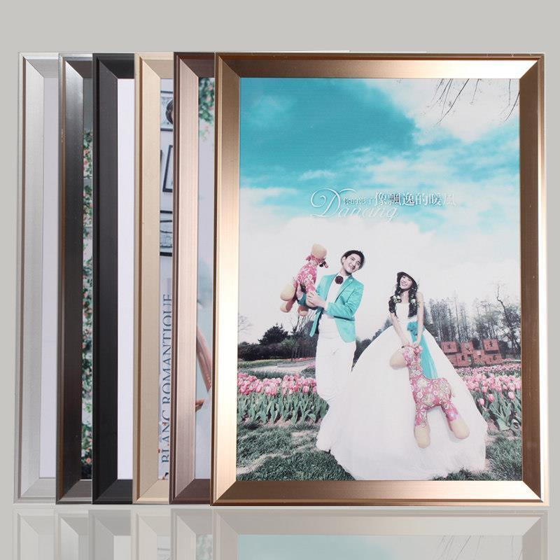 กรอบรูปอะลูมิเนียมอัลลอยด์ ขนาด 16 นิ้ว 20 นิ้ว 24 นิ้ว 36 ติดผนัง กรอบรูปงานแต่งงาน กรอบรูปศิลปะ โป