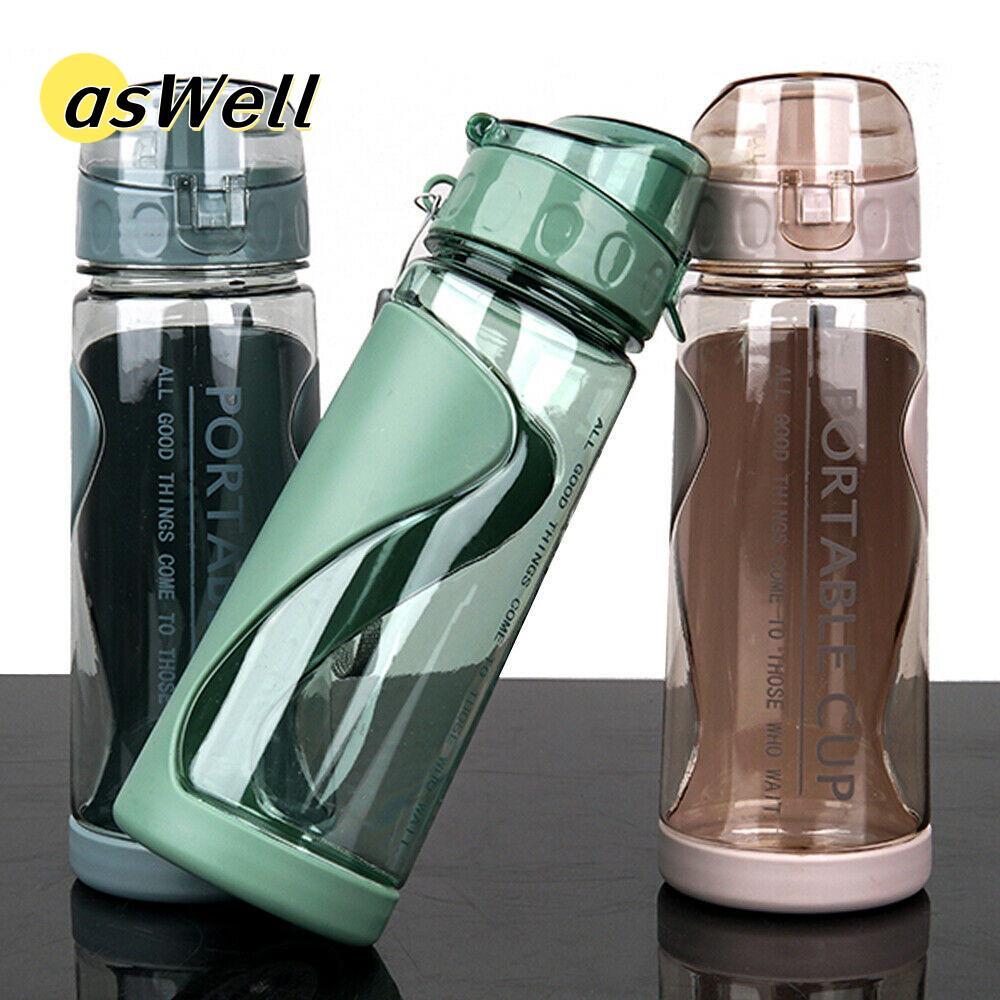 ASWELL 500ml ขวดน้ําสําหรับเล่นกีฬายิมเครื่องดื่มป้องกันการรั่วซึมแบบพกพาแก้ว